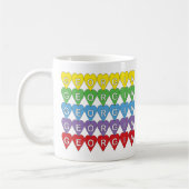 Georgia Heart Pattern Rainbow Koffiemok (Links)