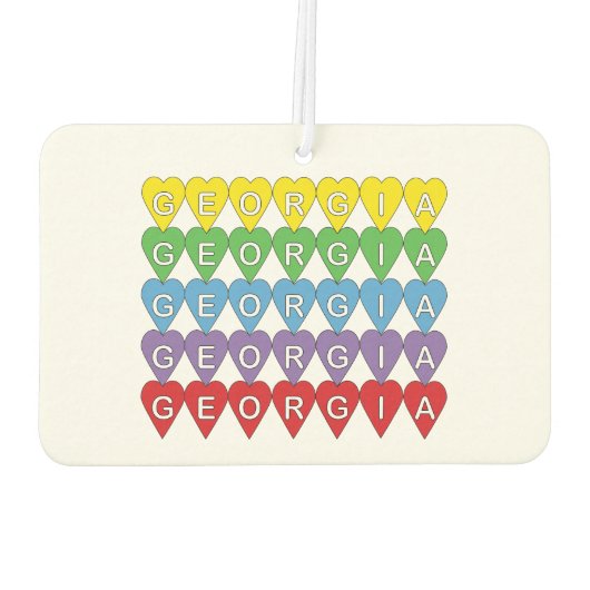 Georgia Hearts Rainbow Luchtverfrisser (Achterkant)