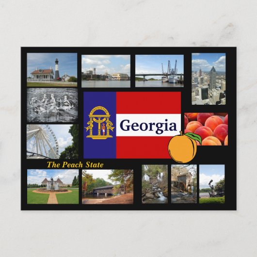 Georgia Het Peach State Briefkaart (Voorkant)