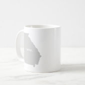 Georgia home silhouette-staatkaart koffiemok (Voorkant links)