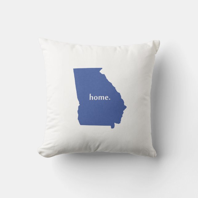 Georgia home silhouette-staatkaart kussen (Voorkant)