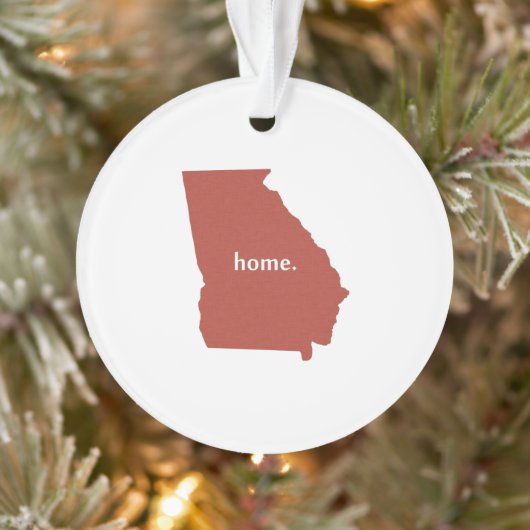 Georgia home silhouette-staatkaart ornament (Boom)