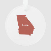 Georgia home silhouette-staatkaart ornament (achterkant)