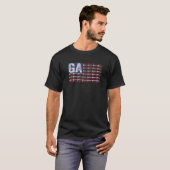 Georgia Home State GA Amerikaanse vlag Patriottisc T-shirt (Voorkant volledig)