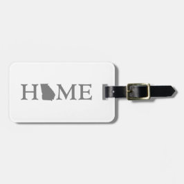 Georgia Home State Map Geschikt voor Letter Word A Bagagelabel