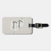 Georgia - Home Sweet Home burlap-look Bagagelabel (Voorkant horizontaal)