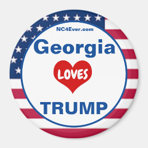 Georgia HOUDT VAN TRUMP Patriottische Koelkast Magneet