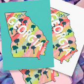 Georgia Illustrated Map Briefkaart