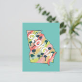 Georgia Illustrated Map Briefkaart (Staand voorkant)