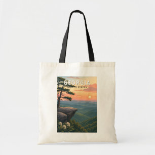 Georgia Illustratie Reis Kunst Vintage Tote Bag