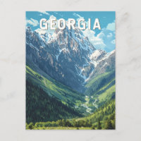 Georgia Illustration Travel Art Vintage
