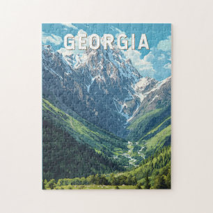 Georgia Illustration Travel Art Vintage Legpuzzel