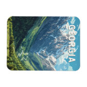 Georgia Illustration Travel Art Vintage Magneet (Horizontaal)