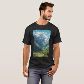 Georgia Illustration Travel Art Vintage T-shirt (Voorkant volledig)