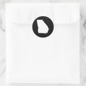 Georgia in wit en zwart ronde sticker (Tas)