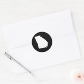Georgia in wit en zwart ronde sticker (Envelop)