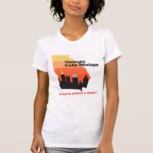 Georgia Indie Mixtape Ringer T-shirt (Voorkant)