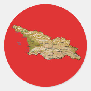 Georgia kaart sticker