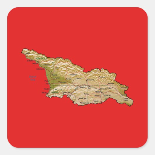 Georgia kaart sticker (Voorkant)