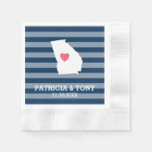 Georgia Kaart Thuis Staat Liefde met Aangepast Har Servetten (Voorkant)