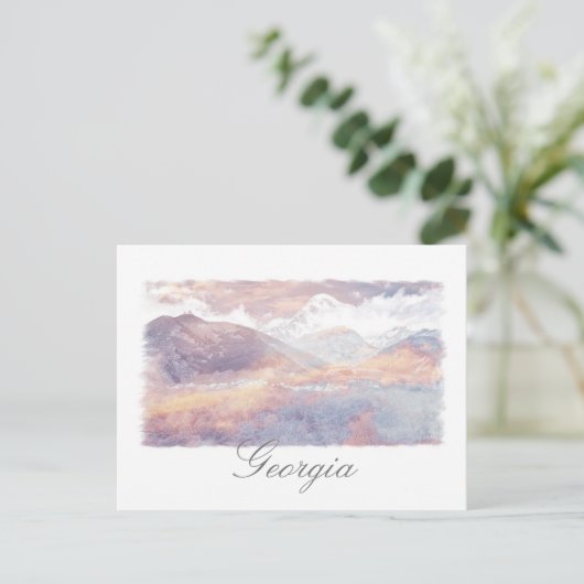 Georgia Kazbegi Architecture Natuur Briefkaart (Staand voorkant)