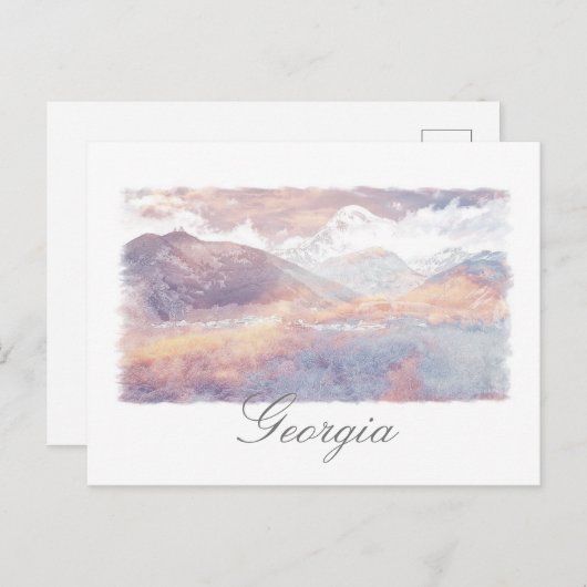 Georgia Kazbegi Architecture Natuur Briefkaart (Voorkant / Achterkant)