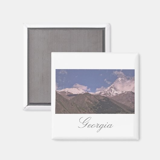 Georgia Kazbegi Architecture Natuur Magnet (Voorkant / Achterkant)