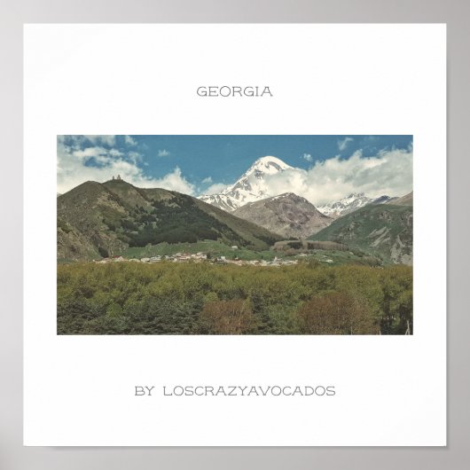 Georgia Kazbegi Architecture Natuur Poster (Voorkant)