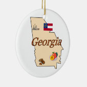 Georgia kerstboomversiering keramisch ornament (Rechts)