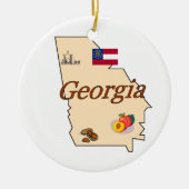 Georgia kerstboomversiering keramisch ornament (Voorkant)