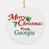 Georgia kerstboomversiering keramisch ornament (Achterkant)