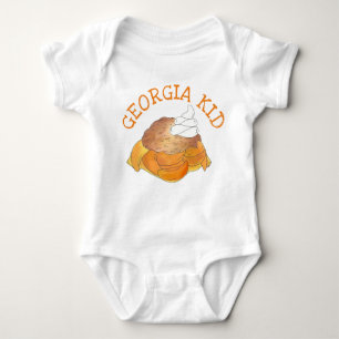 Georgia Kind Peach Cobbler Southern Dessert Foodie Romper