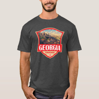 Georgia Land Illustratie Retro Badge Oversized T-shirt