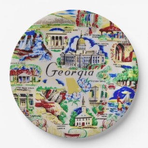 Georgia Landmarks Feestborden Papieren Bordje