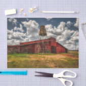 Georgia Large Red Barn met watertoren Tissuepapier (Craft)