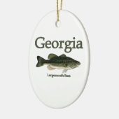 Georgia Largemouth Bass Keramisch Ornament (Links)