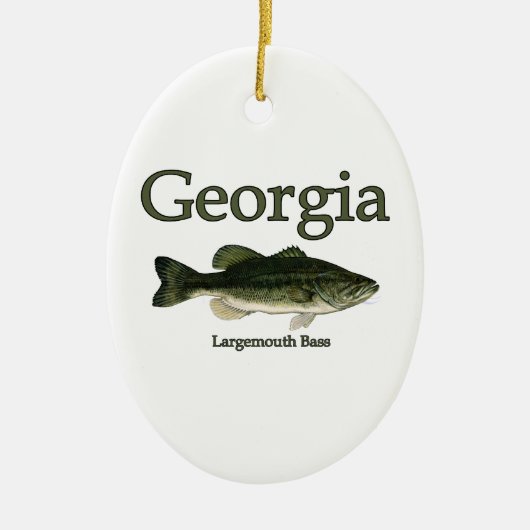 Georgia Largemouth Bass Keramisch Ornament (Voorkant)