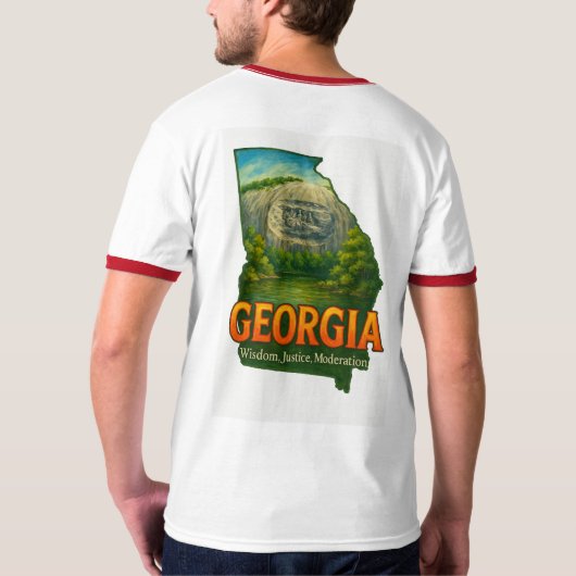Georgia | Levendige Staats trots T-shirt (Achterkant)