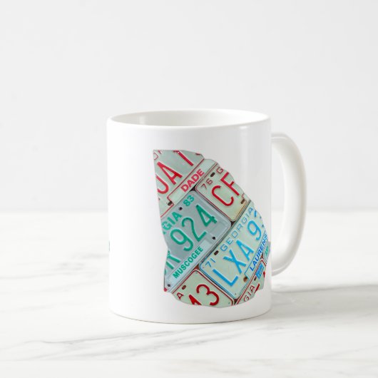 Georgia License Bord Map Mok (Voorkant rechts)