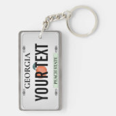 Georgia License Bord met jouw tekst Sleutelhanger (achterkant)