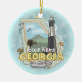 Georgia Lighthouse Keramisch Ornament (Voorkant)