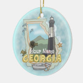 Georgia Lighthouse Keramisch Ornament (Links)