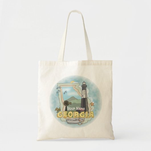 Georgia Lighthouse Tote Bag (Voorkant)