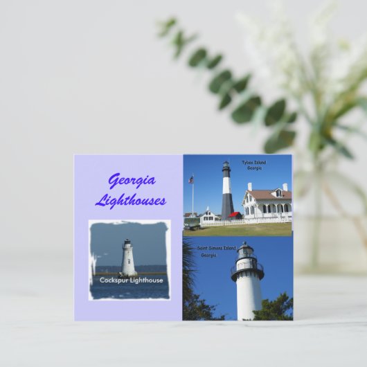 Georgia Lighthouses Briefkaart (Staand voorkant)