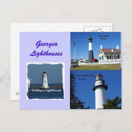Georgia Lighthouses Briefkaart (Voorkant / Achterkant)