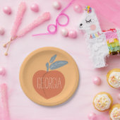 Georgia Love peach Papieren Bordje (Feest)