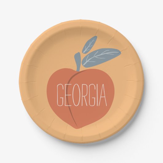Georgia Love peach Papieren Bordje (Voorkant)