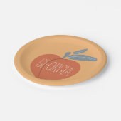 Georgia Love peach Papieren Bordje (Gekanteld)