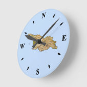 Georgia Map Clock Ronde Klok (Hoek)