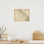 Georgia Map door Arrowsmith Poster (Keuken)